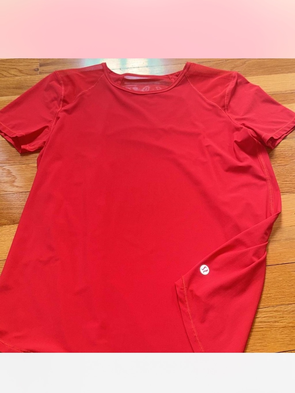 lululemon athletica Red/Orange Short Sleeve Performance Tee